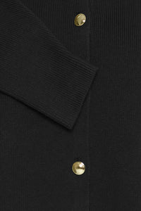Button-Up Cardigan - Black - Fransa
