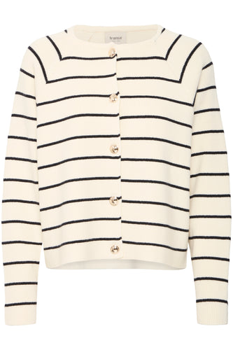 Button-Up Cardigan - White - Fransa
