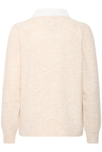 Load image into Gallery viewer, Knitted Jumper with Collar - Cream - Fransa