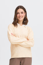 Load image into Gallery viewer, Knitted Jumper with Collar - Cream - Fransa
