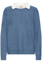 Load image into Gallery viewer, Knitted Jumper with Collar - Sea Foam - Fransa