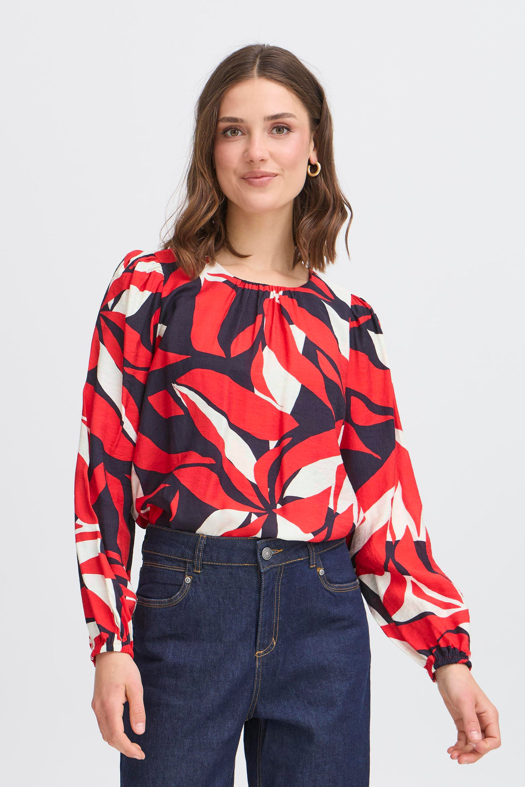 Abstrct Print Blouse - Fransa