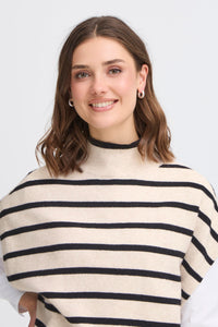 Turtle-Neck Pullover - Black- Fransa