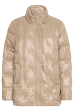Load image into Gallery viewer, Beige puffer jacket on a white background