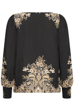 Load image into Gallery viewer, Paisley Patterned Blouse - Black - Fransa