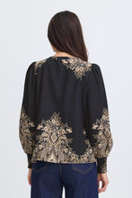 Load image into Gallery viewer, Paisley Patterned Blouse - Black - Fransa