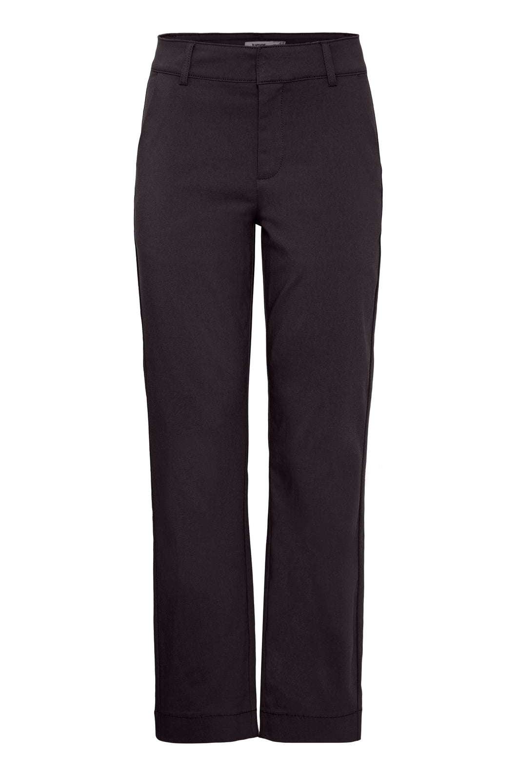 Black straight pants on a white background