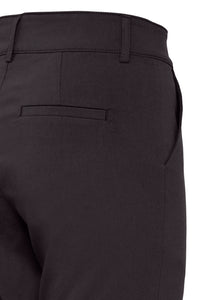 Black pants with a pocket detail on a white background