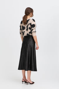 Long Faux Leather Skirt - B.Young