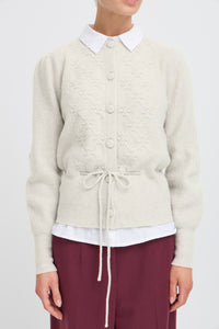 Knit Cardigan with Tie Detail - B.Young
