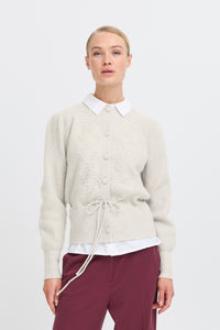 Knit Cardigan with Tie Detail - B.Young