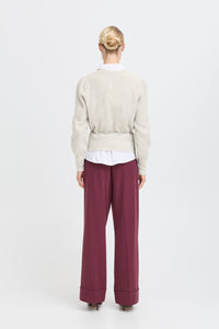 Knit Cardigan with Tie Detail - B.Young