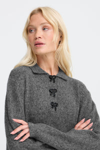 Polo Neck Bow Dress - B.Young
