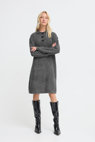 Polo Neck Bow Dress - B.Young