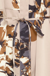 Placement Print Shirt Dress - B.Young