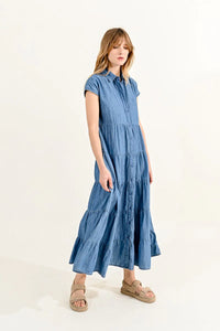 414- Denim Smock Dress - Molly Bracken
