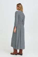 Load image into Gallery viewer, Tiny Petal Navy Print Dress - Fransa