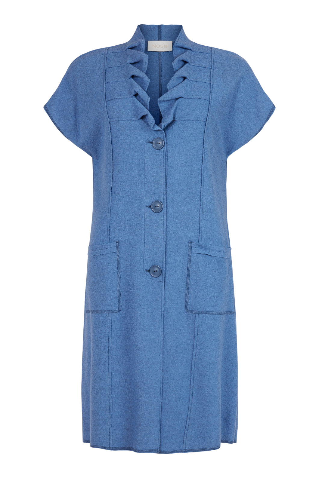 89533- Denim Blue Wool Waistcoat - Noen