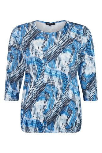 6303 - Printed Long Sleeve Top - Sunday