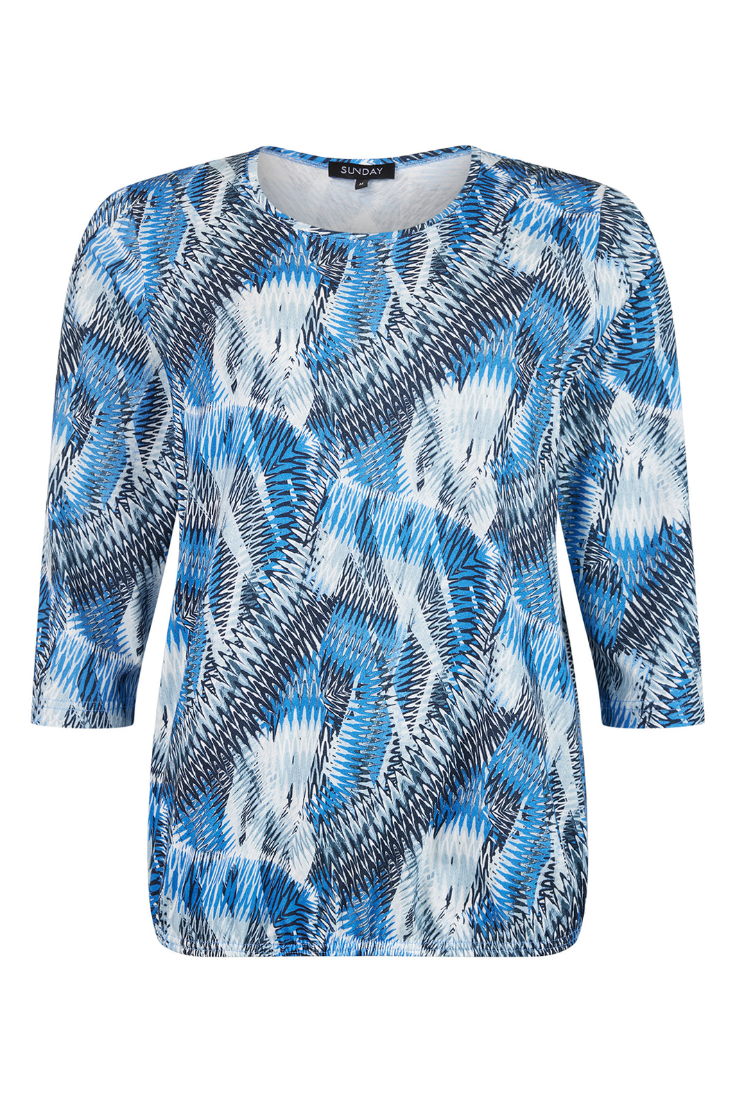 6303 - Printed Long Sleeve Top - Sunday