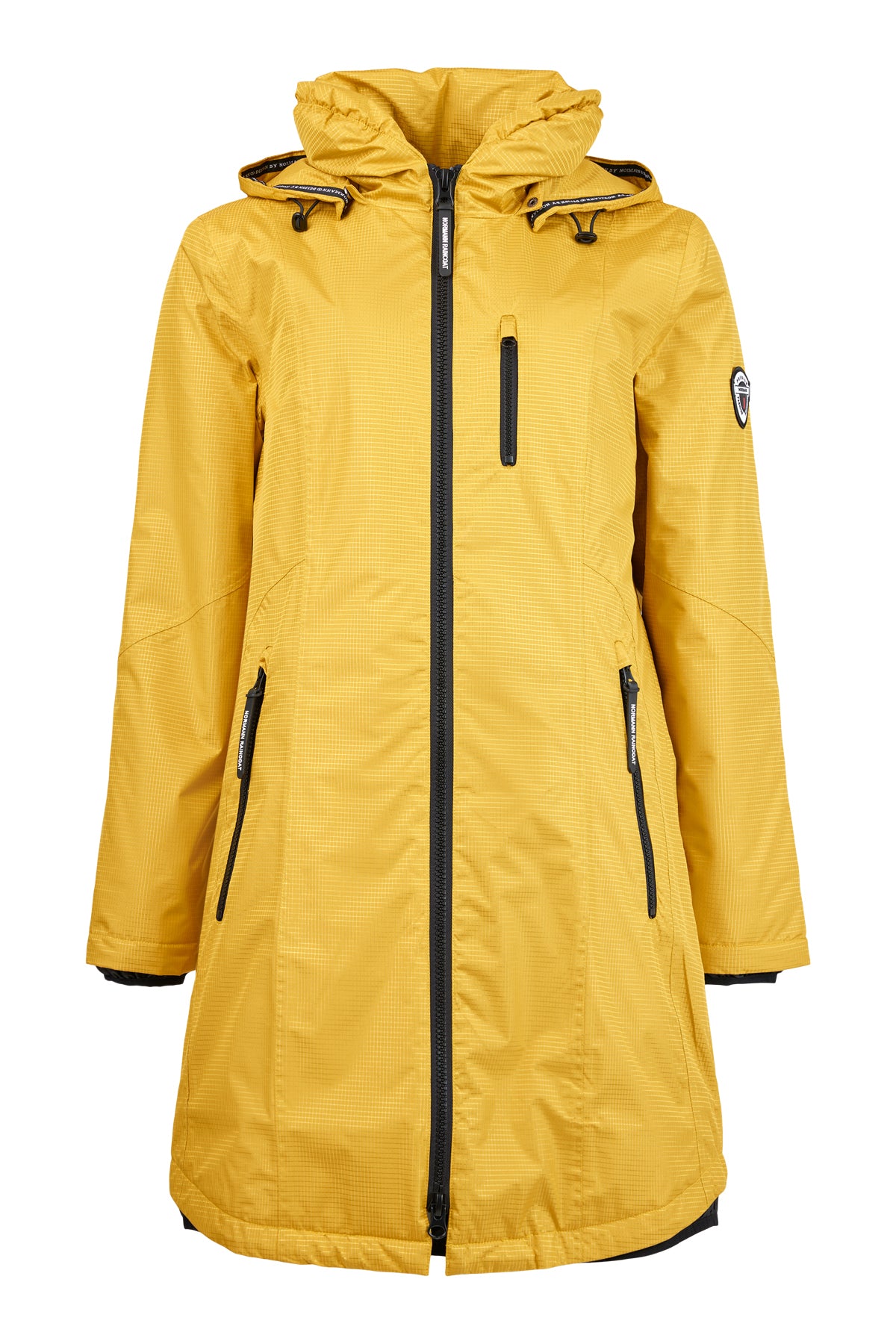 1730 Mustard Waterproof Hooded Rain Coat Normann Fifty Seven Boutique
