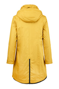 1730- Mustard Waterproof Hooded Rain Coat- Normann