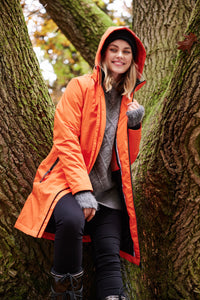 9223- Orange Waterproof Technical Down Raincoat- Normann
