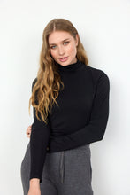 Load image into Gallery viewer, Black Long Sleeve Turtleneck Jumper - Soya Concept