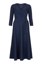 Load image into Gallery viewer, Navy Wrap Dress - Tia