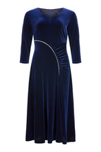 Load image into Gallery viewer, Velvet Dress with Rhinestone Detail - Tia