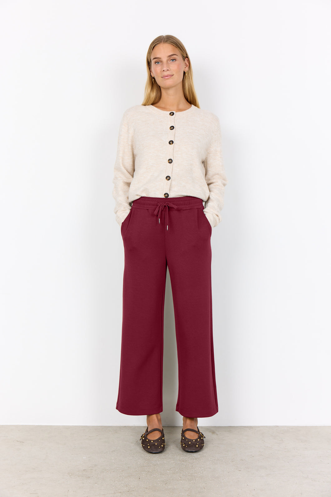 Banu Sweatpants - Dark Red - SoyaConcept