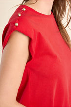 Load image into Gallery viewer, Red Knitted T-shirt - Molly Bracken