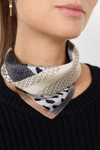 Iron Grey Silk Scarf - Soya Concept