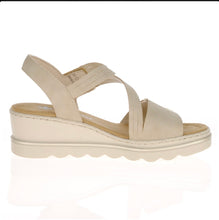 Load image into Gallery viewer, Beige Sandal with Gold Buckle - Rieker