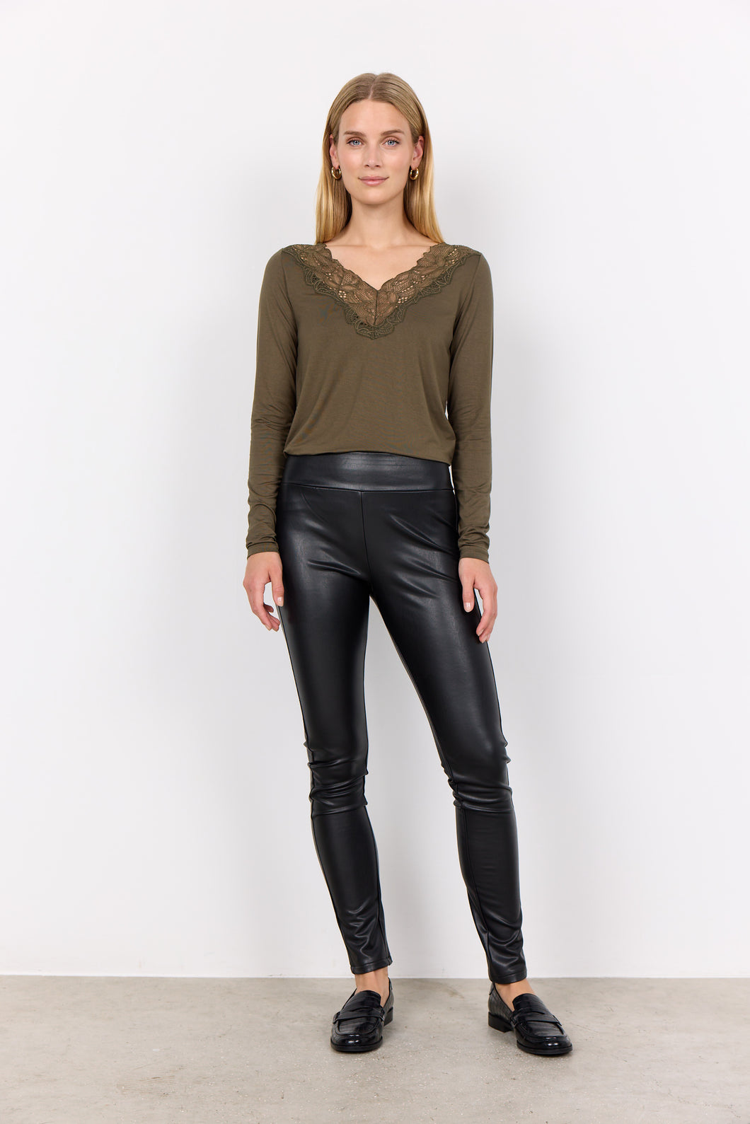 26592 - PU Leather Pants - Soya Concept