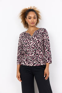 26663- Wine Print Felicity Top - Soya Concept