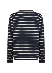 26846 - Striped Blouse - Navy - Soya Concept
