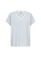 Load image into Gallery viewer, 26897 - V-Neck Striped Top - Blue - Soya Concept