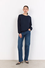 Load image into Gallery viewer, Sweatshirt w/ Sleeve Cut-Out Detail - Navy - SoyaConcept