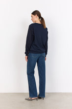 Load image into Gallery viewer, Sweatshirt w/ Sleeve Cut-Out Detail - Navy - SoyaConcept