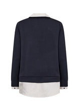 Load image into Gallery viewer, Navy Sweatshirt With Blouse - Soya Concept