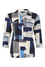 Load image into Gallery viewer, Blue &amp; Navy Print Top - Sunday