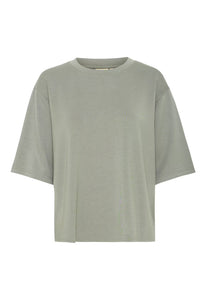 5492 - Short Sleeve Sweatshirt Agave Green - Fransa