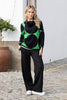 Green Print Sweater - Marble