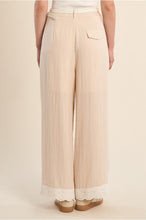 Load image into Gallery viewer, Offwhite Woven Pants with Lace Detail - Molly Bracken