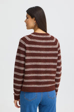 Load image into Gallery viewer, Burgundy Striped Cardigan - Fransa