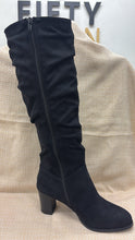 Load image into Gallery viewer, Black Suede Slouch Boot - Millie&amp;Co