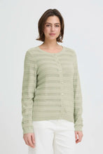 Load image into Gallery viewer, Sage Stripe Cardigan - Fransa
