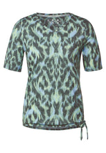 Load image into Gallery viewer, 321129- V Neck Short Sleeve T-Shirt- Khaki Mix- Cecil