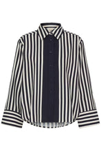Load image into Gallery viewer, Navy Striped Blouse - Fransa